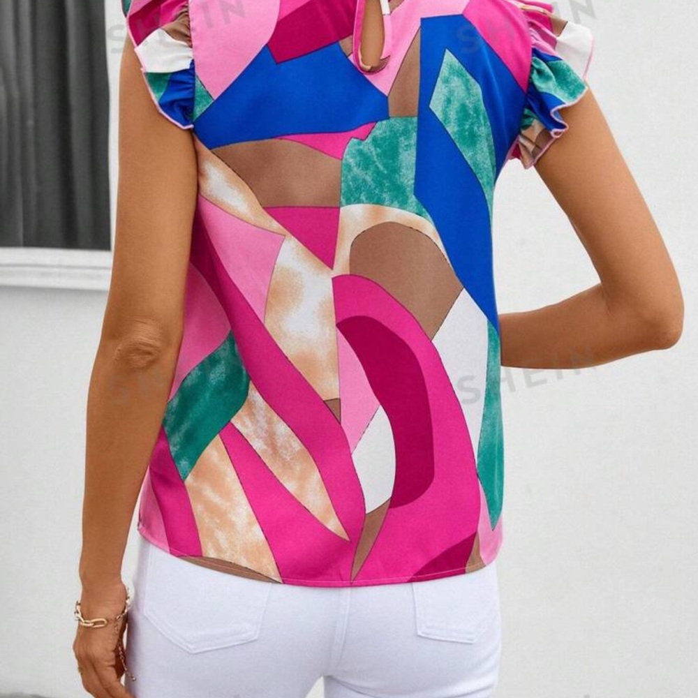 New! Colorful blouse. - Picture 2 of 2